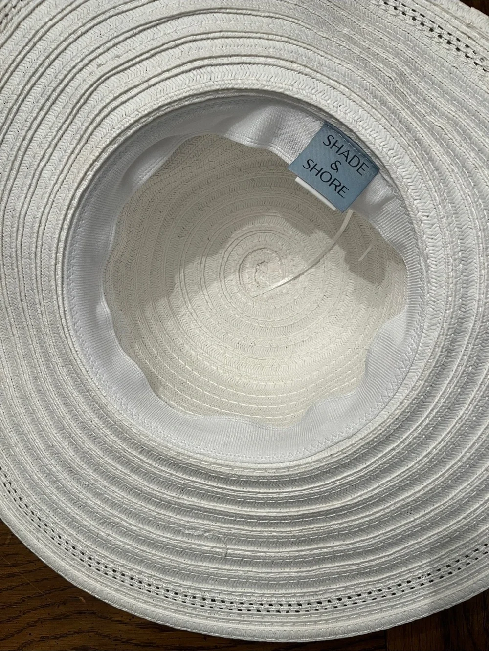 Shade & Shore White Straw Sun Hat, new with tags - Picture 8 of 9